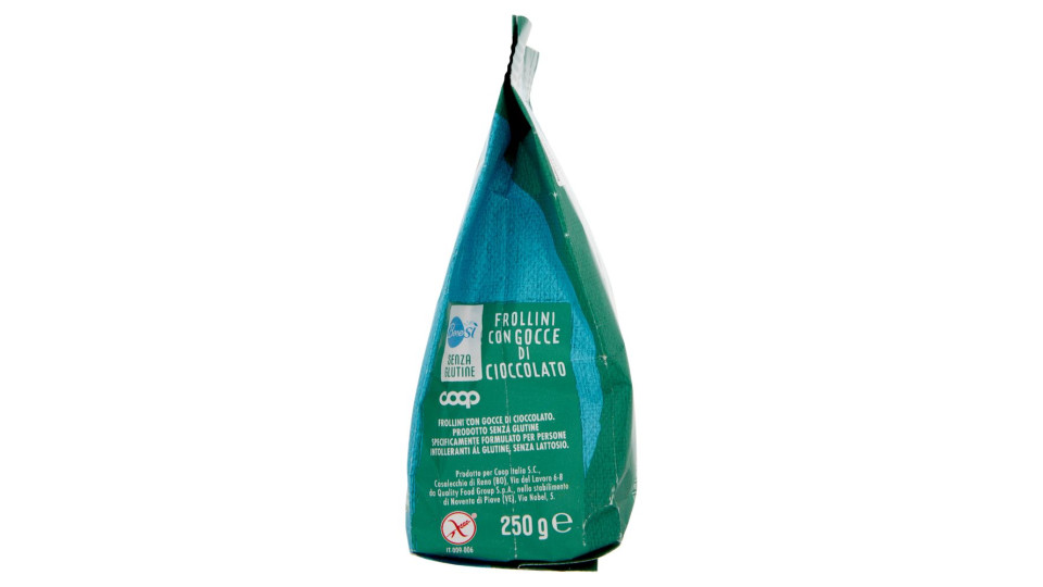 Frollini Con Gocce Di Cioccolato Senza Glutine 250 G