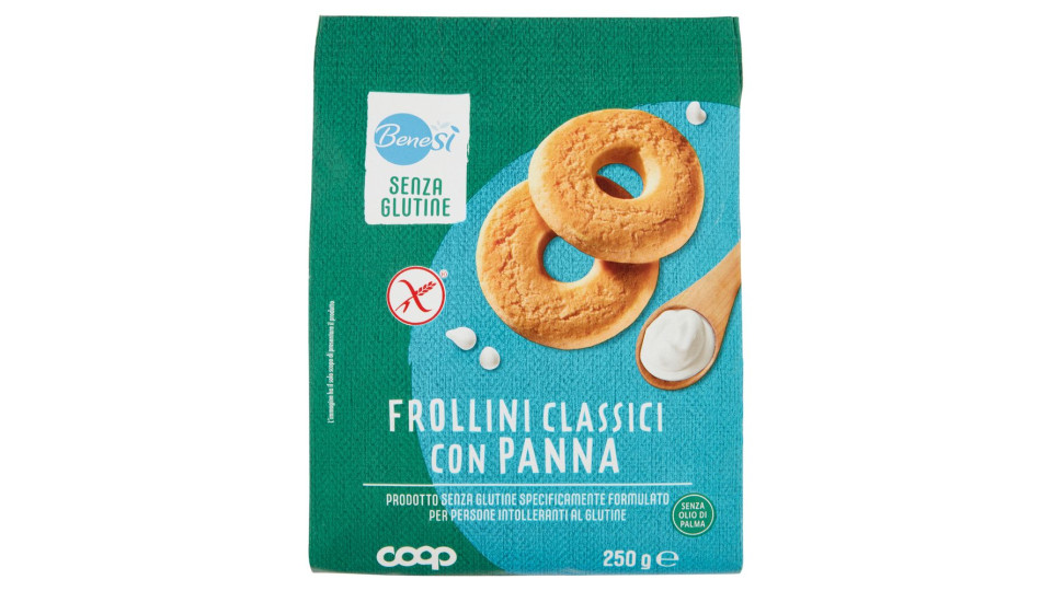 Frollini Classici Con Panna Senza Glutine 250 G