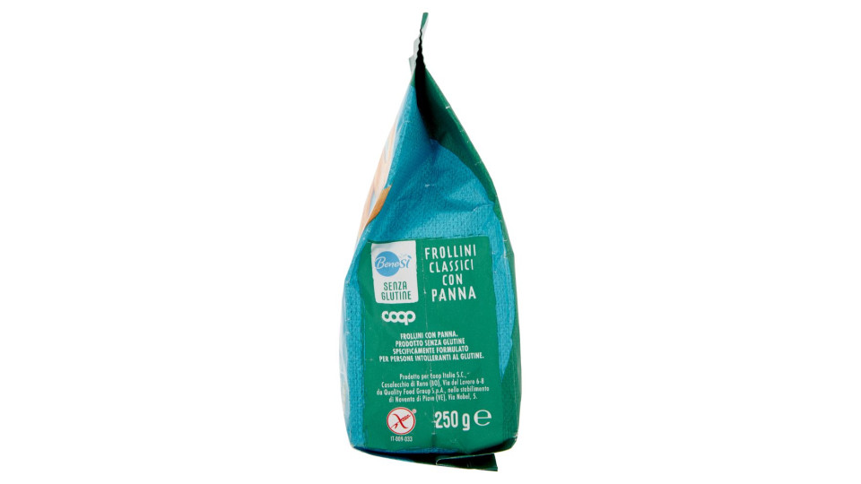 Frollini Classici Con Panna Senza Glutine 250 G
