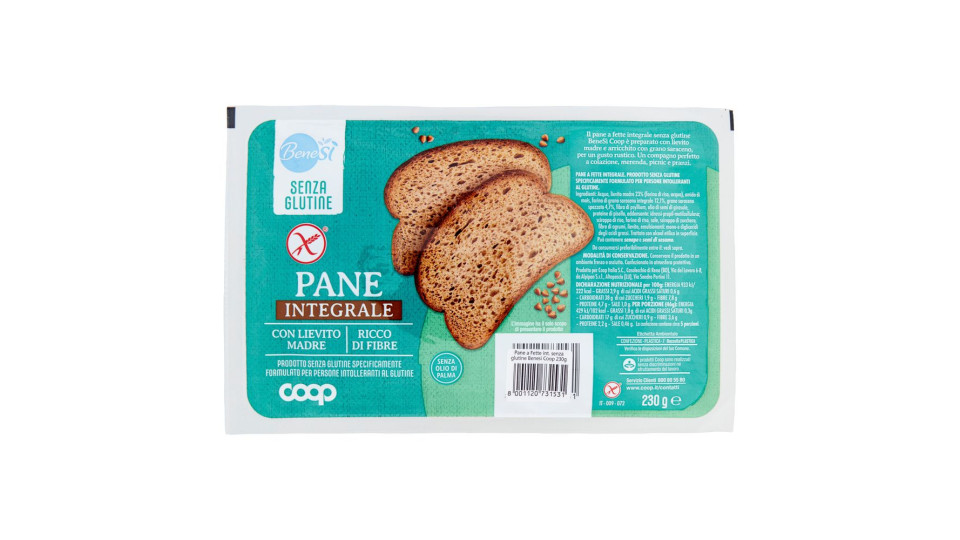 Pane Integrale Senza Glutine 230 G