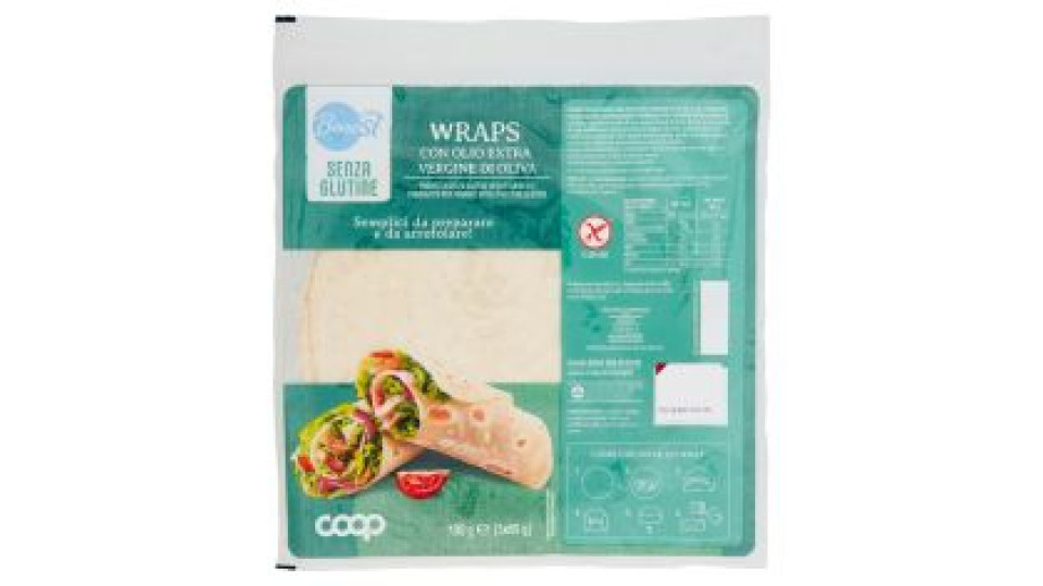 Wraps Con Olio Extra Vergine Di Oliva Senza Glutine 3 X 60 G