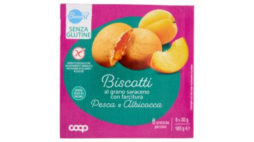 Biscotti Al Grano Saraceno Con Farcitura Pesca E Albicocca 6 X 30 G