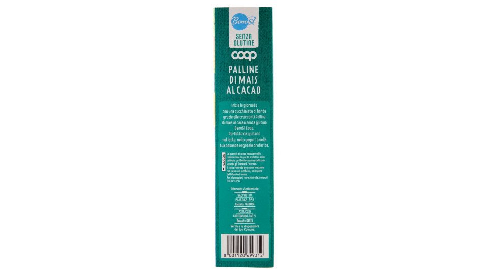 Palline Di Mais Al Cacao Senza Glutine 250 G