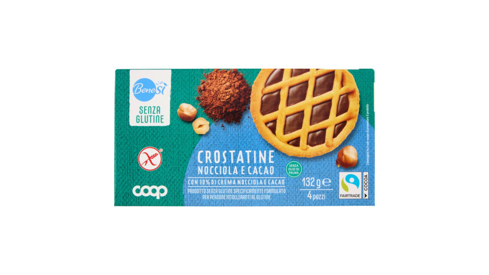 Crostatine Nocciola E Cacao Senza Glutine 4 X 33 G