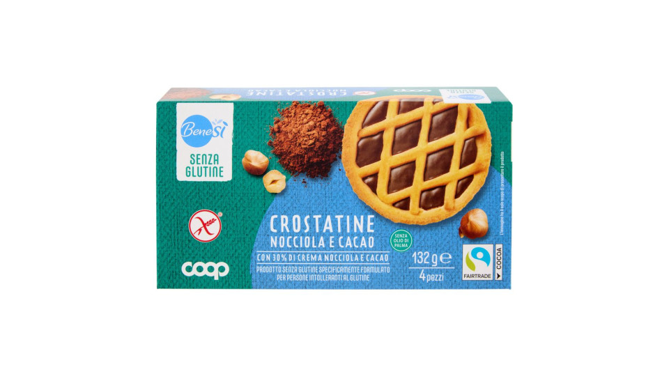 Crostatine Nocciola E Cacao Senza Glutine 4 X 33 G