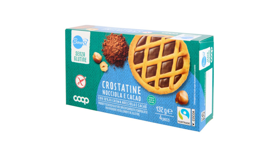 Crostatine Nocciola E Cacao Senza Glutine 4 X 33 G