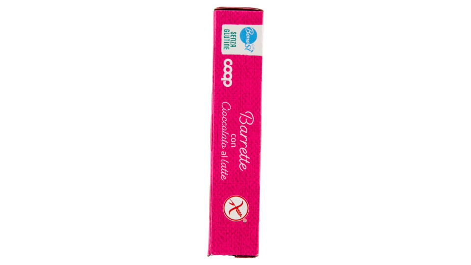 Barrette Con Cioccolato Al Latte Senza Glutine 4 X 20 G