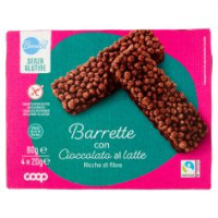 Barrette Con Cioccolato Al Latte Senza Glutine 4 X 20 G