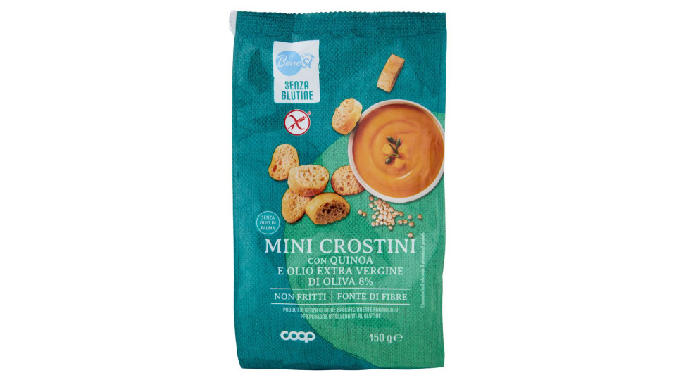 Mini Crostini Con Quinoa E Olio Extra Vergine Di Oliva 8% Senza Glutine 150 G