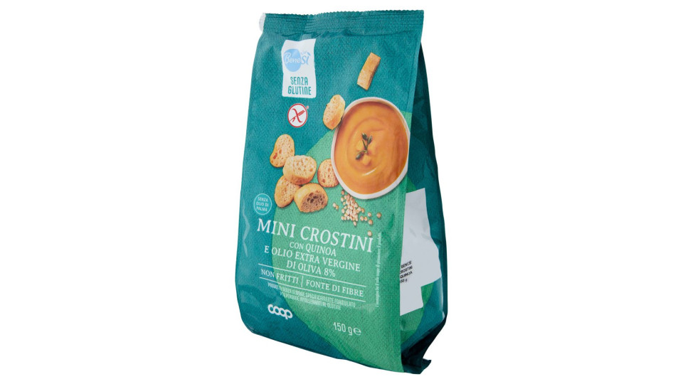 Mini Crostini Con Quinoa E Olio Extra Vergine Di Oliva 8% Senza Glutine 150 G