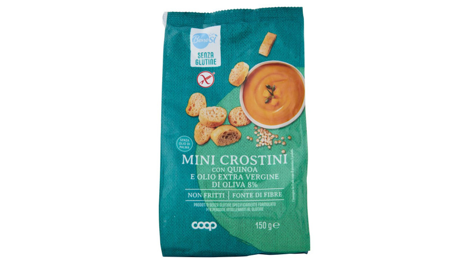 Mini Crostini Con Quinoa E Olio Extra Vergine Di Oliva 8% Senza Glutine 150 G