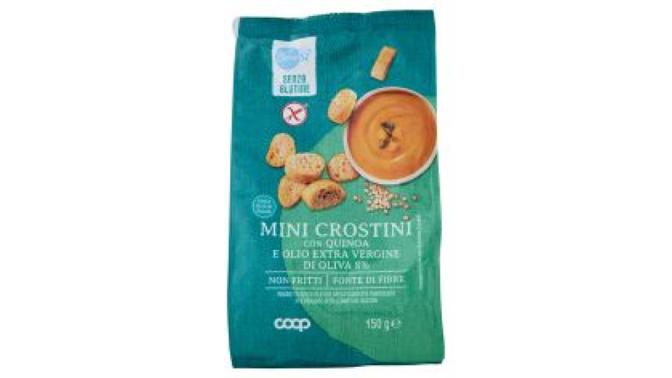 Mini Crostini Con Quinoa E Olio Extra Vergine Di Oliva 8% Senza Glutine 150 G