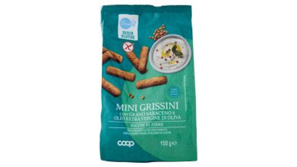 Mini Grissini Con Grano Saraceno E Olio Extra Vergine Di Oliva Senza Glutine 150 G