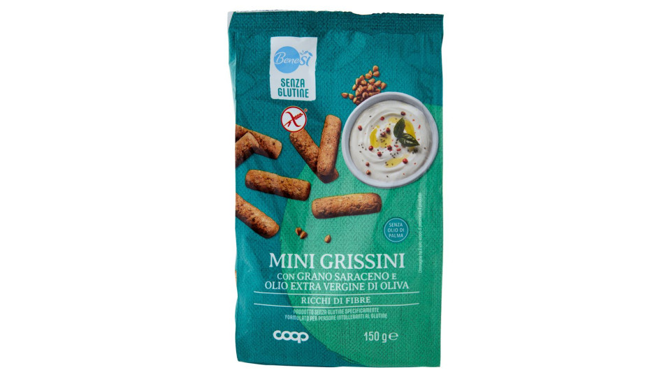 Mini Grissini Con Grano Saraceno E Olio Extra Vergine Di Oliva Senza Glutine 150 G