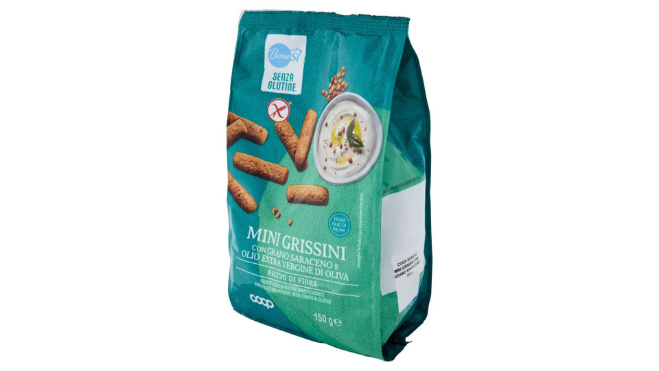 Mini Grissini Con Grano Saraceno E Olio Extra Vergine Di Oliva Senza Glutine 150 G