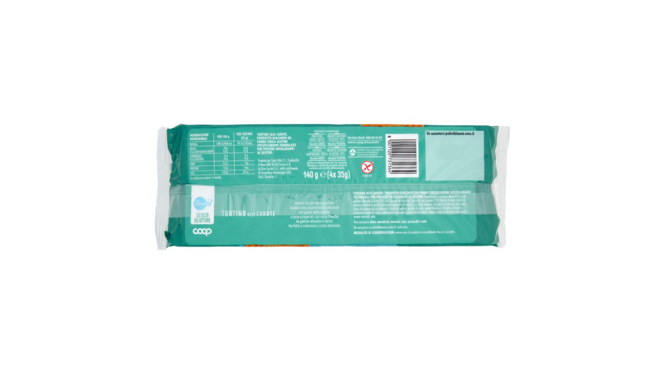 Tortino Alle Carote Senza Glutine 4 X 35 G