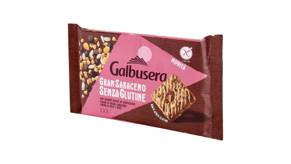 Galbusera Gran Saraceno Senza Glutine Con Golose Gocce Di Cioccolato 260 G (6 Monoporzioni)