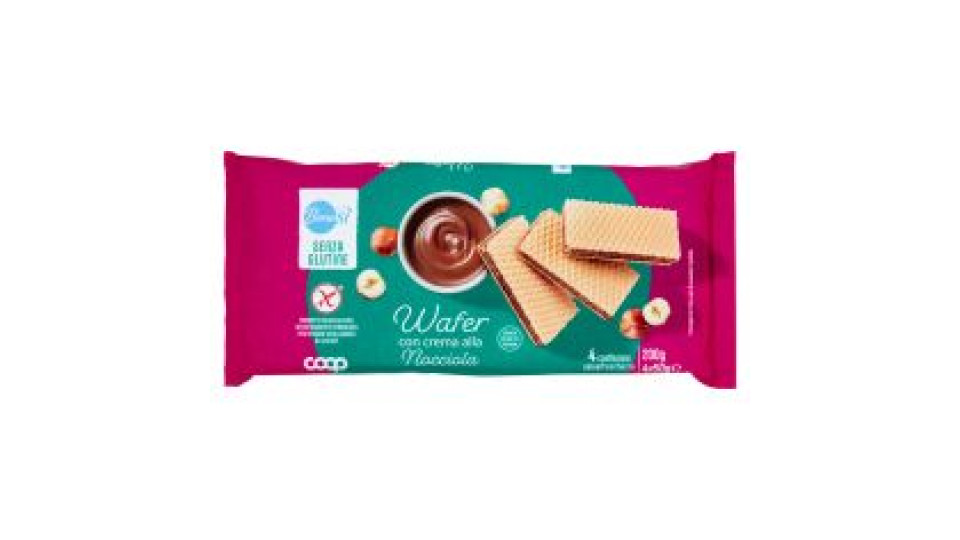 Wafer Con Crema Alla Nocciola Senza Glutine 4 X 50 G