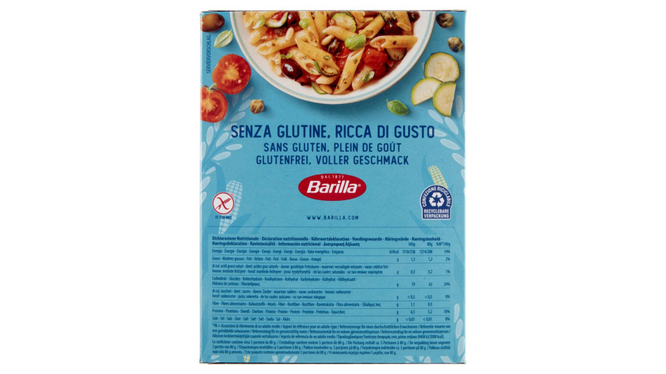 Barilla Pasta Penne Rigate Senza Glutine 400 G