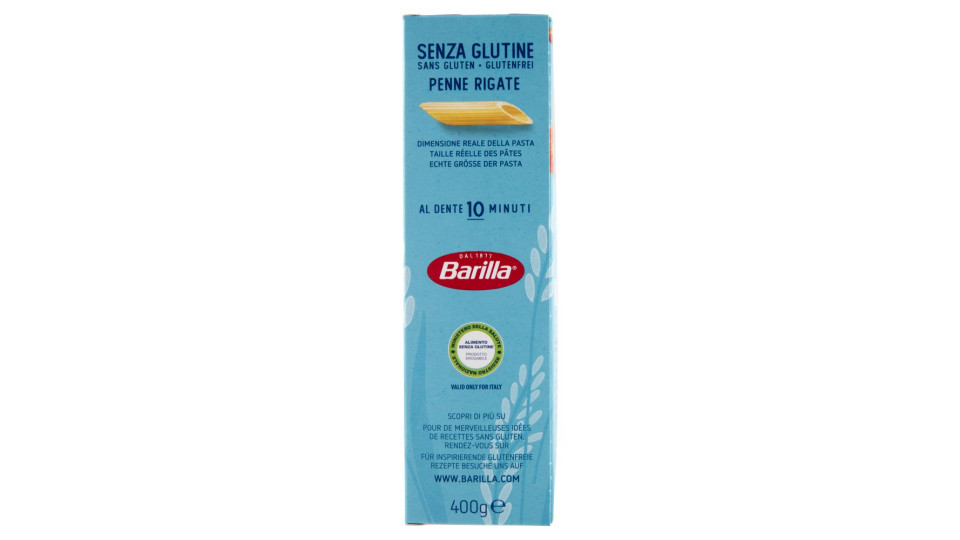 Barilla Pasta Penne Rigate Senza Glutine 400 G