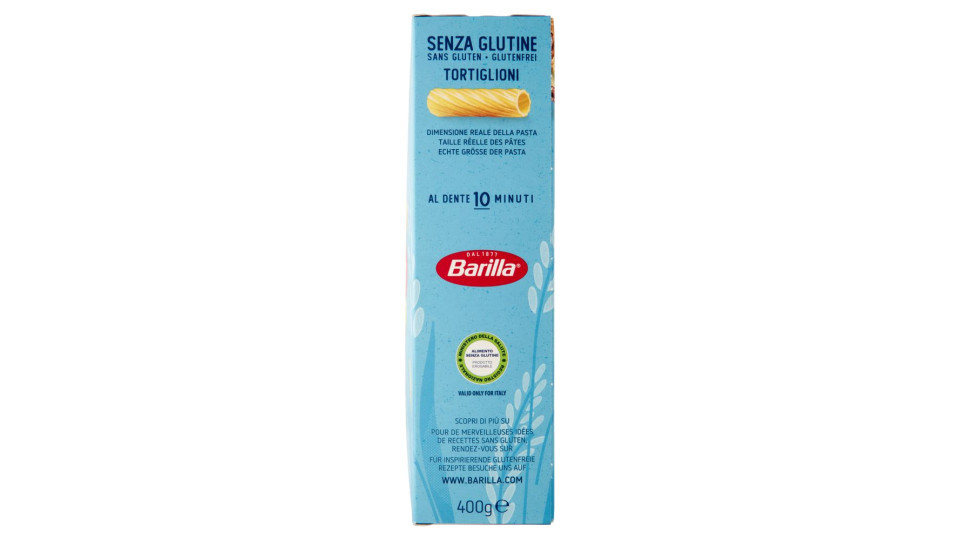 Barilla Pasta Tortiglioni Senza Glutine 400 G