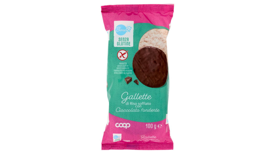 Gallette Di Riso Soffiato Con Cioccolato Fondente Senza Glutine 100 G