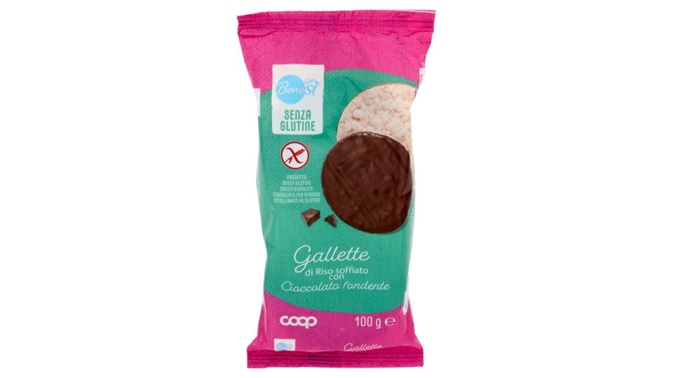 Gallette Di Riso Soffiato Con Cioccolato Fondente Senza Glutine 100 G