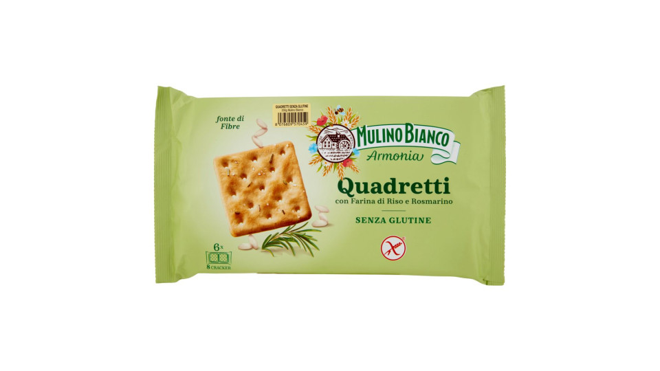Mulino Bianco Armonia Cracker Senza Glutine Quadretti Al Riso E Rosmarino 200g
