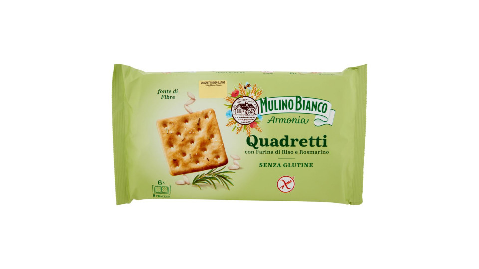 Mulino Bianco Armonia Cracker Senza Glutine Quadretti Al Riso E Rosmarino 200g