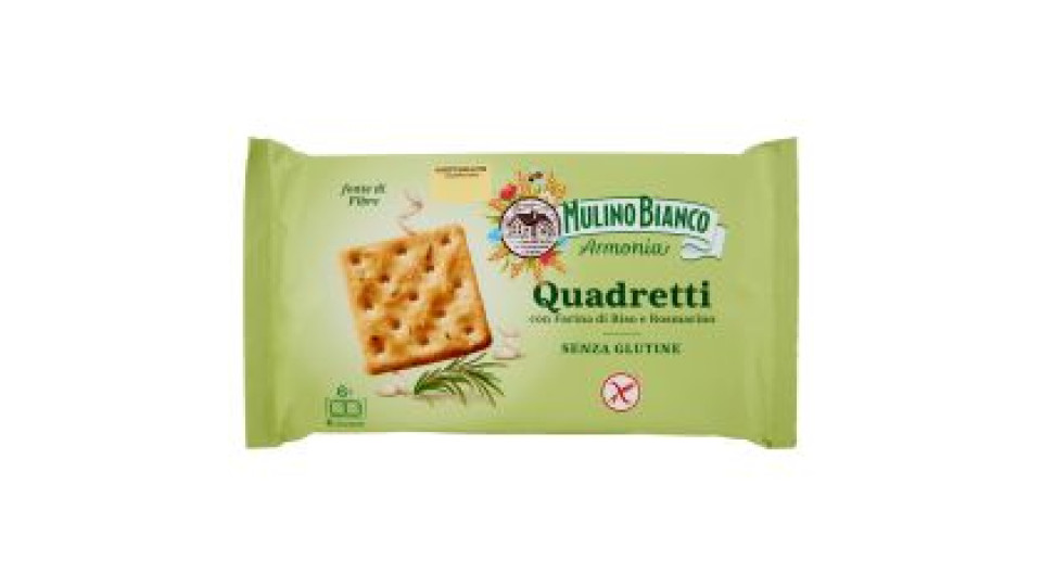 Mulino Bianco Armonia Cracker Senza Glutine Quadretti Al Riso E Rosmarino 200g