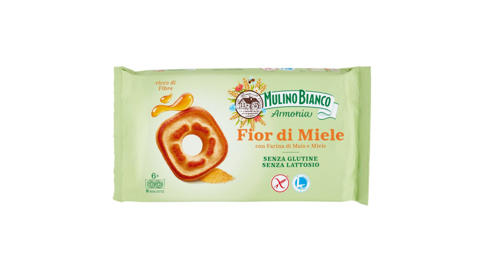 Mulino Bianco Armonia Fior Di Miele Biscotti Al Miele Millefiori Senza Glutine E Lattosio 250 G