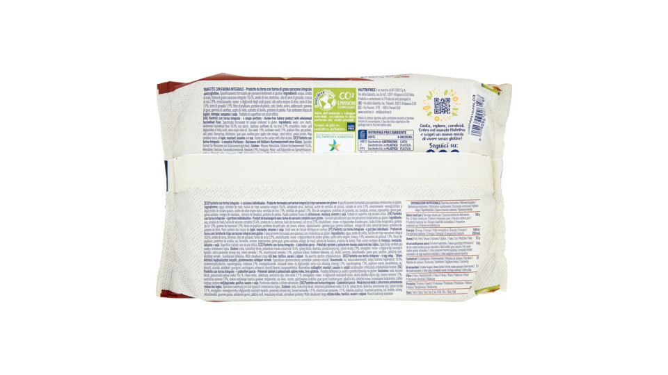 Nutrifree Panfette Con Farina Integrale Senza Glutine 340 G
