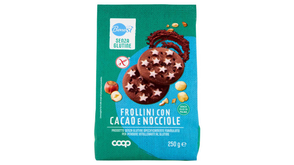 Frollini Con Cacao E Nocciole Senza Glutine 250 G