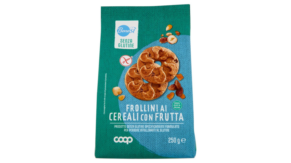 Frollini Ai Cereali Con Frutta Senza Glutine 250 G