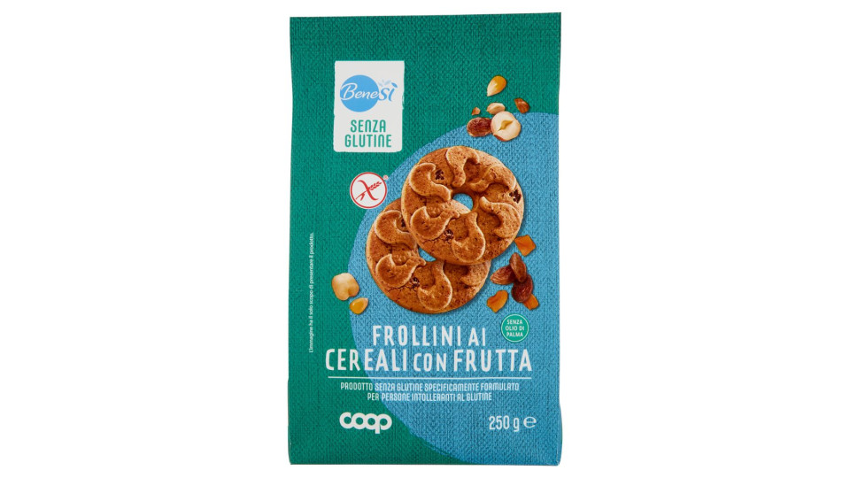 Frollini Ai Cereali Con Frutta Senza Glutine 250 G