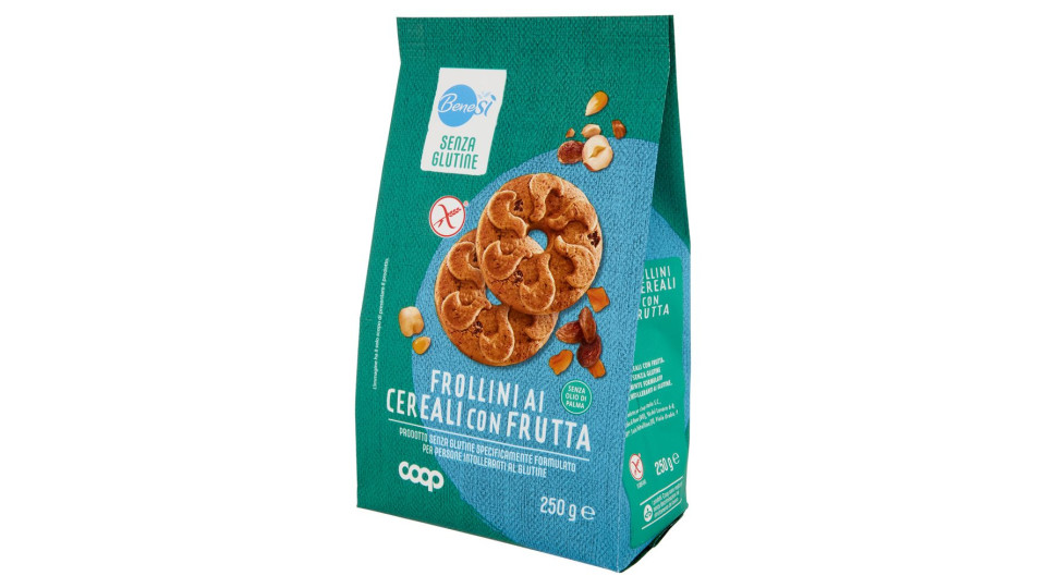 Frollini Ai Cereali Con Frutta Senza Glutine 250 G