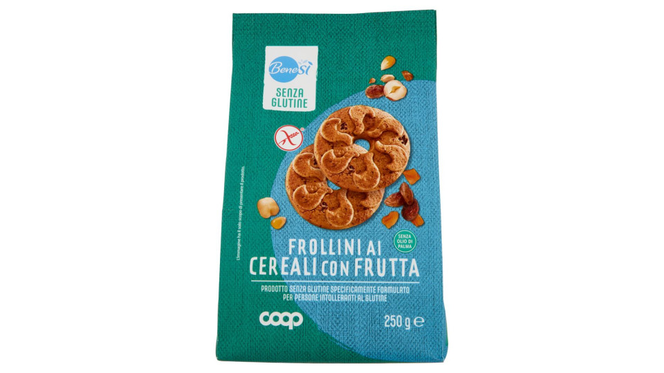 Frollini Ai Cereali Con Frutta Senza Glutine 250 G