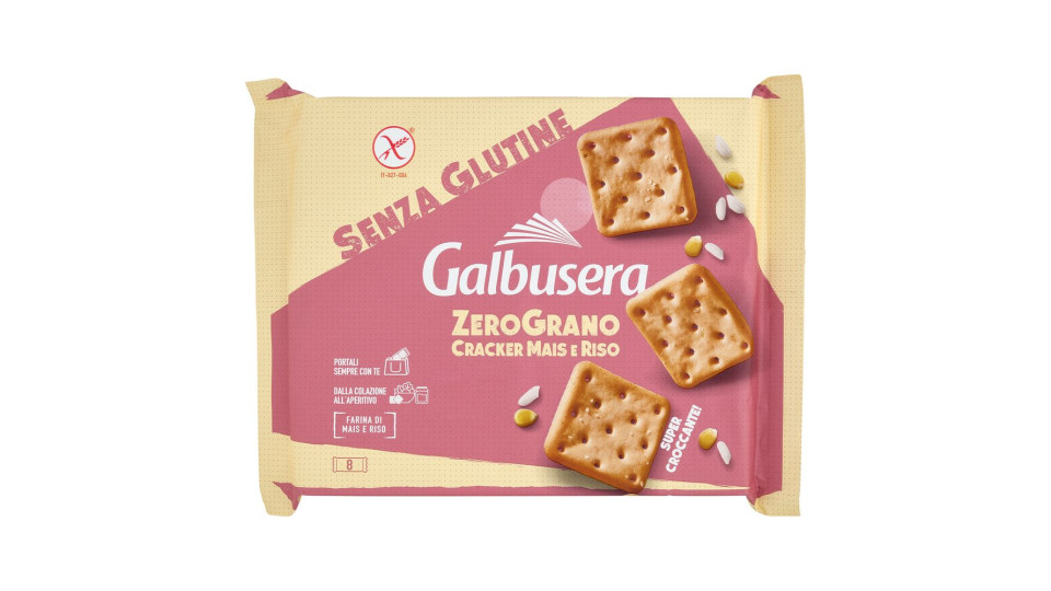 Galbusera Zerograno Cracker Mais E Riso Senza Glutine 8 X 40 G