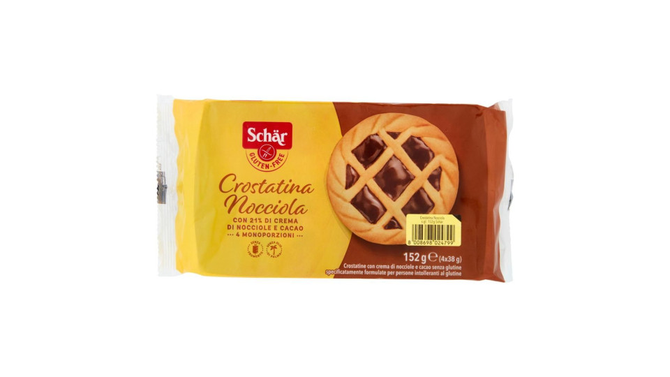 Schär Crostatina Nocciola 4 X 38 G