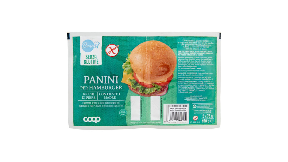 Panini Per Hamburger Senza Glutine 2 X 75 G