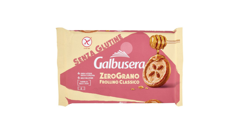 Galbusera Zerograno Frollino Classico Senza Glutine 220 G (6 Monoporzioni)
