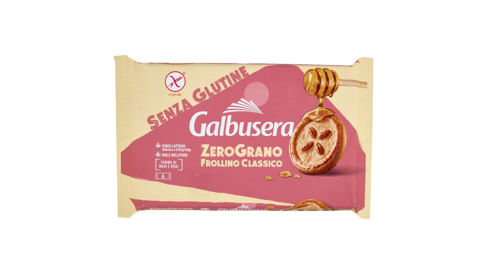 Galbusera Zerograno Frollino Classico Senza Glutine 220 G (6 Monoporzioni)