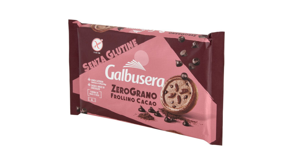 Galbusera Zerograno Frollino Cacao Senza Glutine 220 G (6 Monoporzioni)
