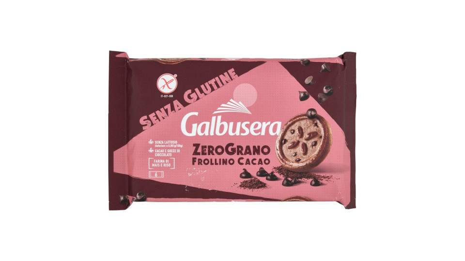 Galbusera Zerograno Frollino Cacao Senza Glutine 220 G (6 Monoporzioni)