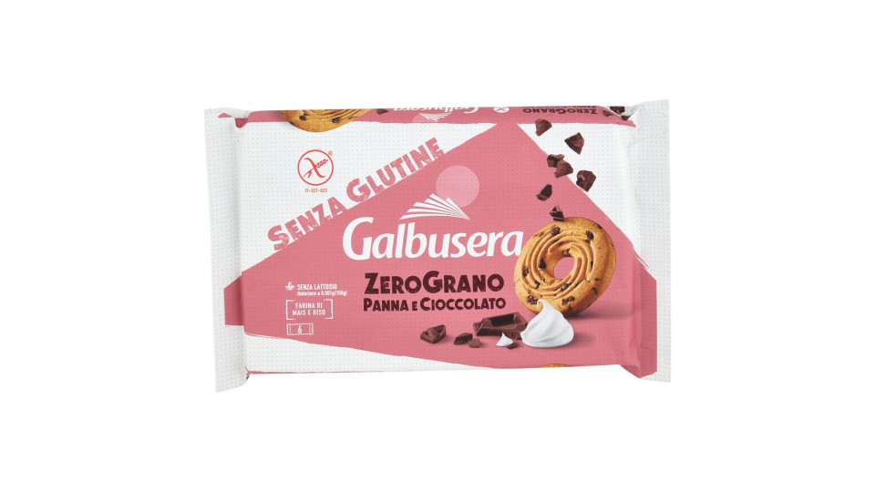 Galbusera Zerograno Panna E Cioccolato Senza Glutine 220 G (6 Monoporzioni)