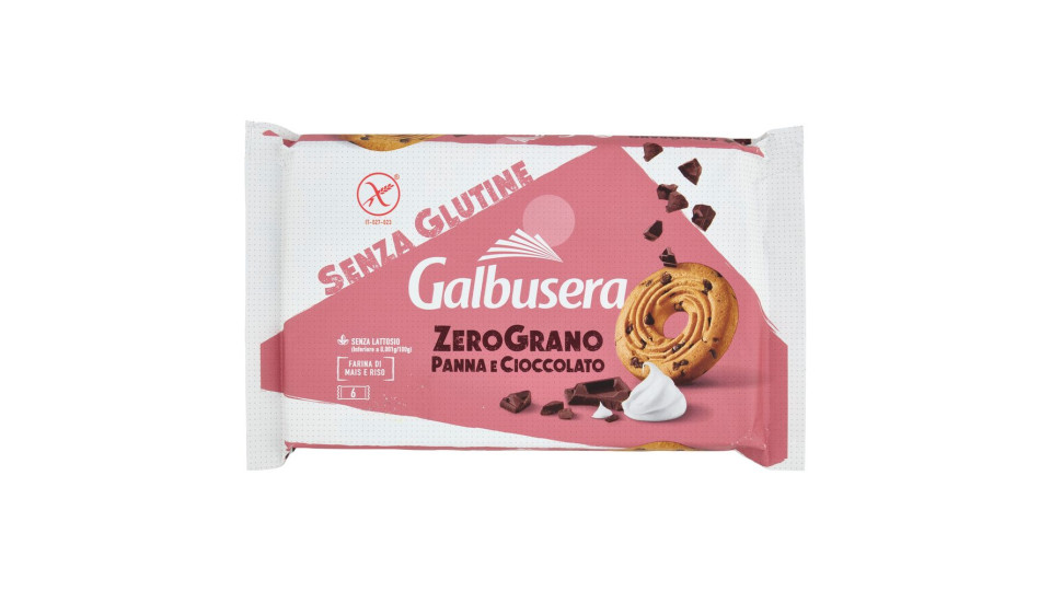 Galbusera Zerograno Panna E Cioccolato Senza Glutine 220 G (6 Monoporzioni)
