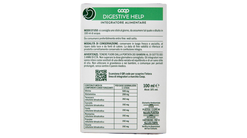 Integratore Alimentare Digestive Help Stick 10 X 10 Ml