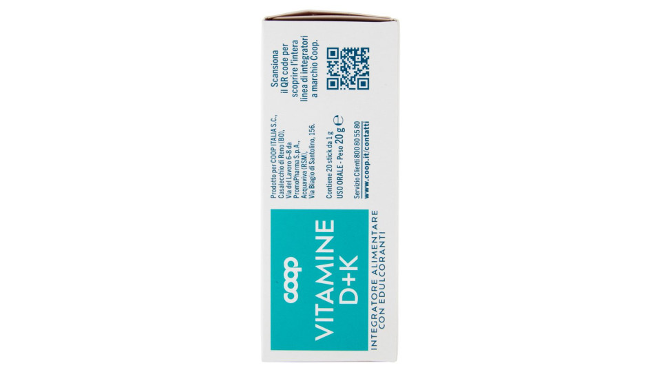 Integratore Alimentare Con Edulcoranti Vitamine D+k Stick 20 X 1 G