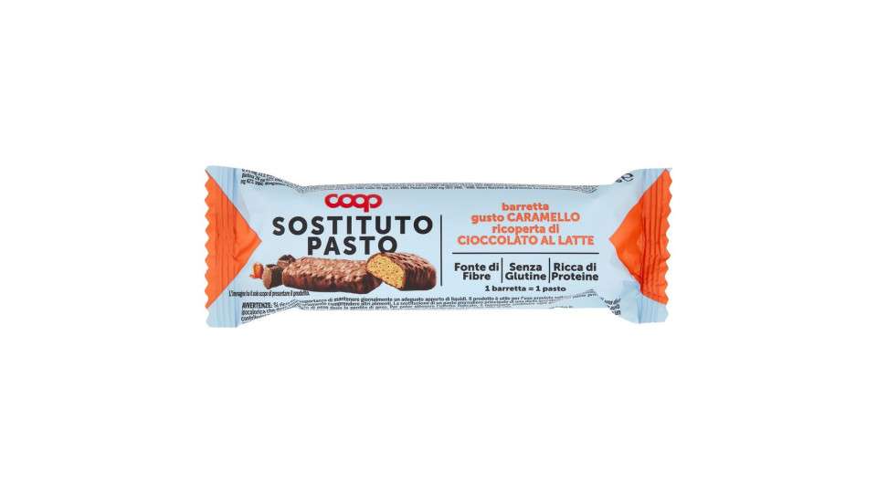 Barretta Gusto Caramello Ricoperta Di Cioccolato Al Latte Sostituto Pasto 60 G