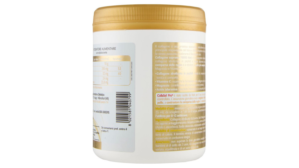 Matt Bellezza Collagene Supremo 10.000 Con Acido Ialuronico 180 G
